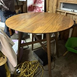 MCM SOLID WOOD 41” TALL 42” DIAMETER TABLE