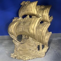ship/pirate ship gold wall decor
