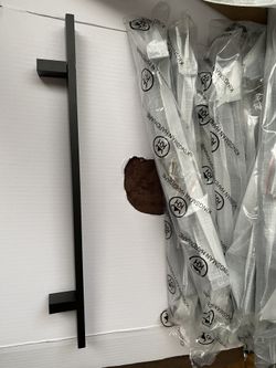 Square Cabinet Pull Flat Black