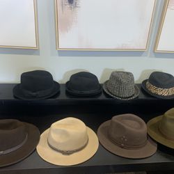 Fedora Hat Collection — 8pc Lot — Singles or Bundle Deals