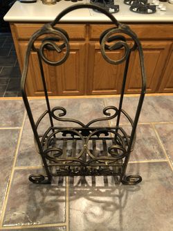 Wrought iron wine rack