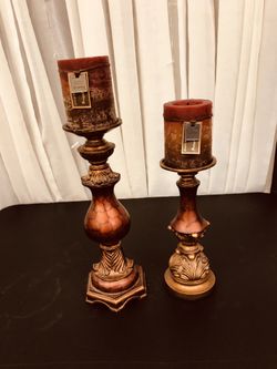 Candle holders and candles