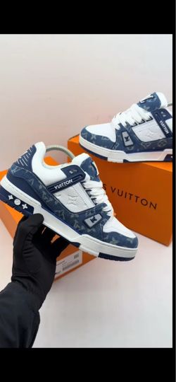 Louis Vuitton Trainer Sneakers Denim Monogram