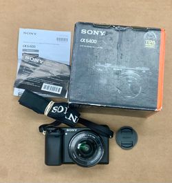 Sony Alpha A6400 Mirrorless Camera Cam 24.2 Megapixel MP black E PZ 16-50mm F3.5-5.6 OSS lens Digital autofocus image photo photography Content Creati