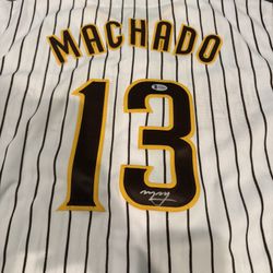Manny Machado Signed Custom San Diego Padres Jersey, Authenticated, Padres, Chargers