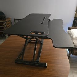 Height Adjustable Stand Up desk top Converter, Quick Sit to Stand Tabletop 37.4 in wide
