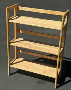 4-Tier Folding Wooden Bookshelf