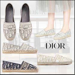 DIOR GRANVILLE ESPADRILLE SiZE 40 US 9 White New In Box. Retail $750