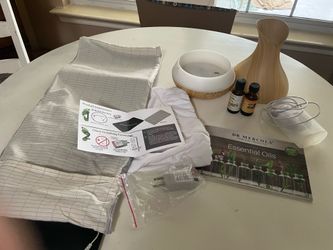 Earthing mat(washable cover), essential oil diffuser with book