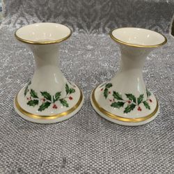 Lenox Christmas Candle Holders