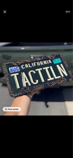 Tactilian Silicone Topography License Plate Frame for Car or Truck Anti-Rattle Anti-Scratch Flexible Plate Wrap