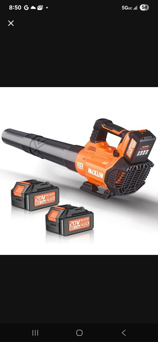 Leaf Blower / Mixlin Cordless Lightweight Leaf Blower Brand New