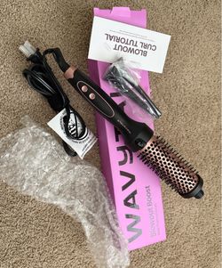 Wavytalk Blowout Boost Thermal Brush, 1.5 inch Heated Round Brush Curling Iron for Blowout Look, Dual Voltage, Ceramic Tourmaline, Ionic Technology, 5