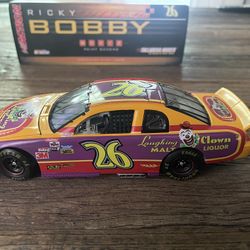 1:24 1996 Monty Carlo club car. Ricky Bobby #26 laughing clown malt liquor. Talladega nights.