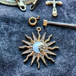 golden Sunshine Pendant with connectors 