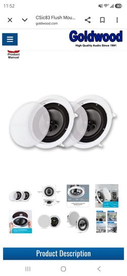 Flush mount in ceiling speaker set