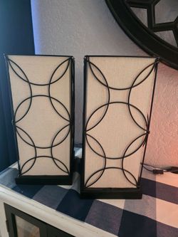 These are Catalina Tori Metal Cage Table Lamps