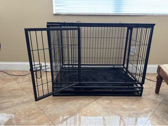 Metal dog cage