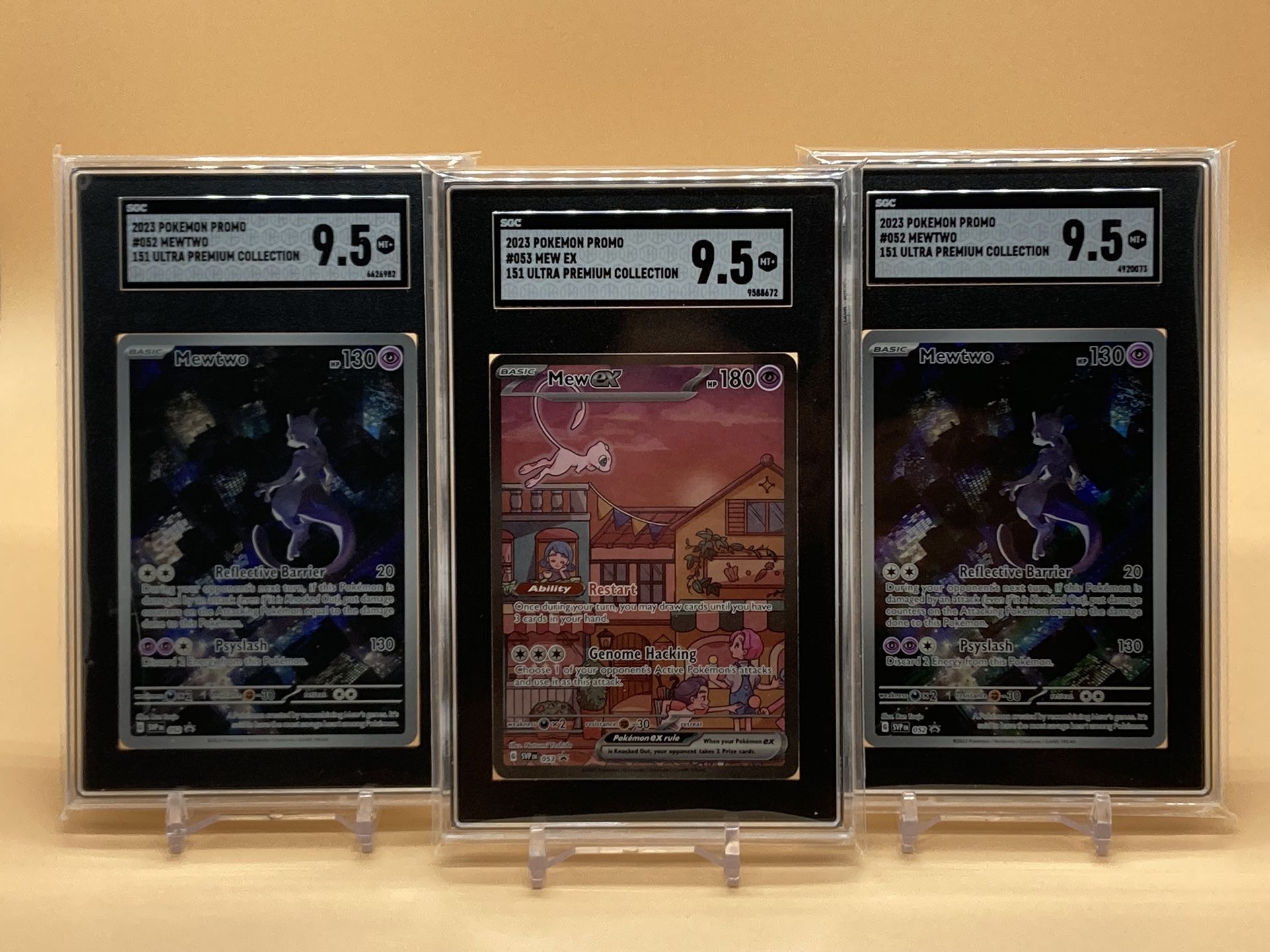 Pokemon Cards Mew and Mewtwo 151 Ultra Premium Collection SGC 9.5 Graded Lot