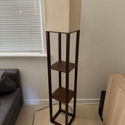 Floor Lamp with Shelves