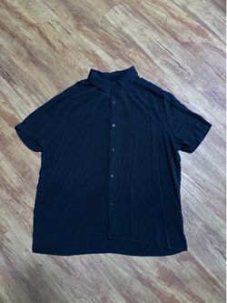 Express Men’s XL Black Short Sleeve Button-Up Shirt Casual Dress Lightweight col
