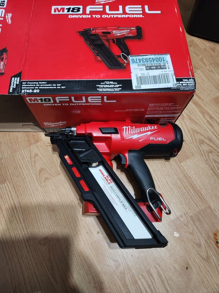 30° Framing Nailer Milwaukee M18 Fuel Tool Only Pick Up In Posen