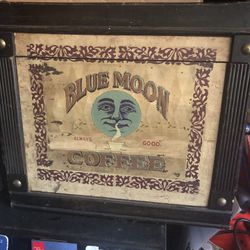 Antique Storage Box “Blue Moon Coffee”