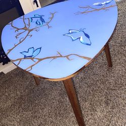 Butterfly end table painted all by myself 🦋