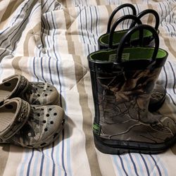 Camo Toddler Rain Boots And Crocs! 