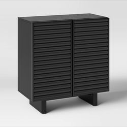 2-Door Black Cabinet 