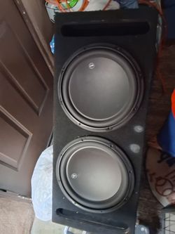 Jl Udio 12 inch speakers  in cust I m box