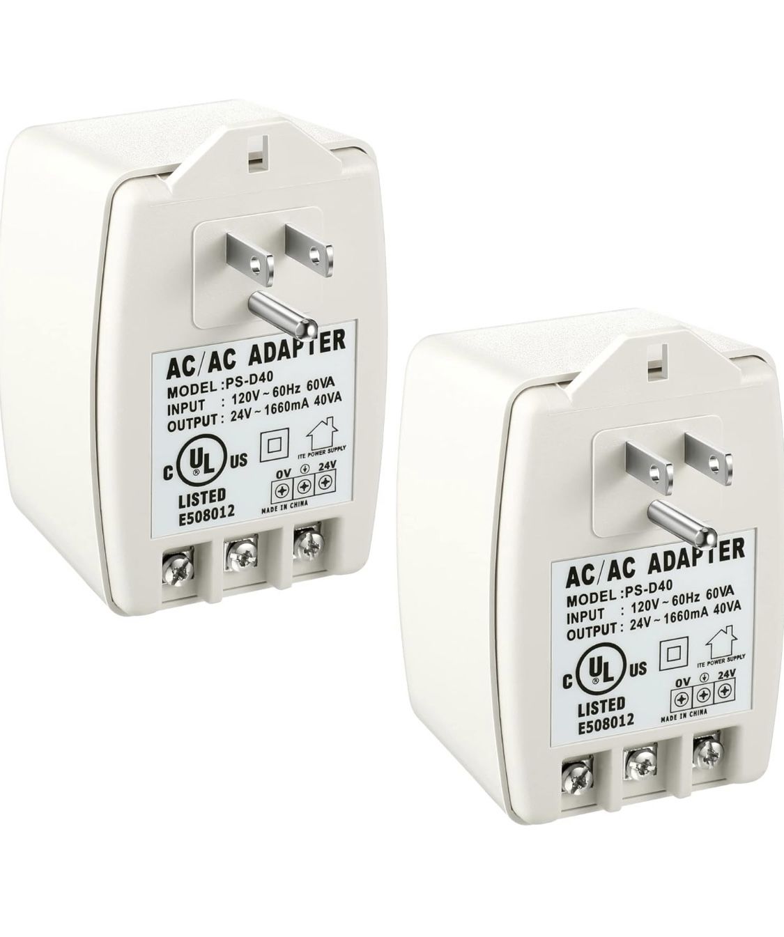 24V Transformers, two (2), for Doorbell or Thermostat
