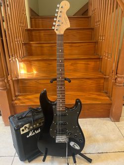 Squier Affinity Stratocaster w/ Marshall Amp