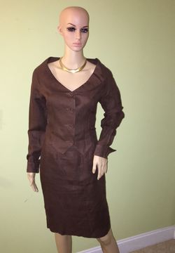 Vintage Chocolate 2pc Skirt Suit.