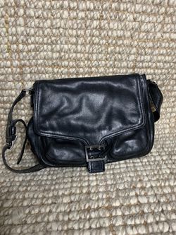 Banana republic leather messenger bag
