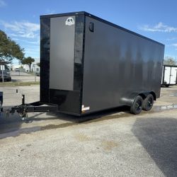 Trailer Enclosed 7x16 Extra Feet High, Seven And Half Interior