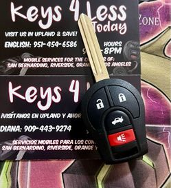 [$120 @ Pomona Indoor Swapmeet] Nissan & Infiniti Head Key & Remote Copy (Sentra, Versa Note, G35, Rogue, Armada, Pathfinder, FX35, FX45, 350Z)