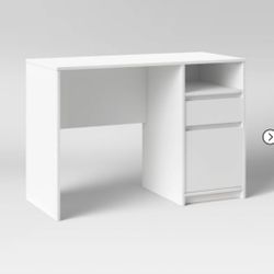 White Desk with Drawer