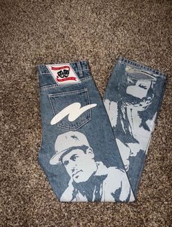 Asaali Jean Co. Graphic Print Denim Jeans