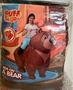 Costume Inflatable Puff Me Up “Ride-on A Bear” Child (7-10yrs)