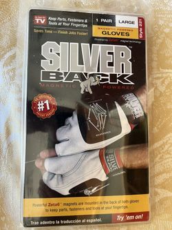 ***New Silver Back Magnetic Work Gloves***