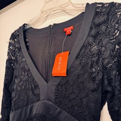 NEW GUESS BLACK LACE DRESS SIZE S 