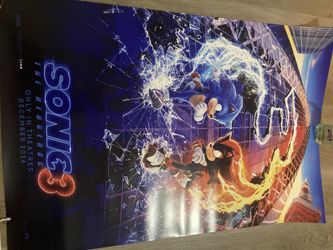 Sonic 3 Movie Theatre Poster