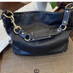 Black Leather Coach Bag 