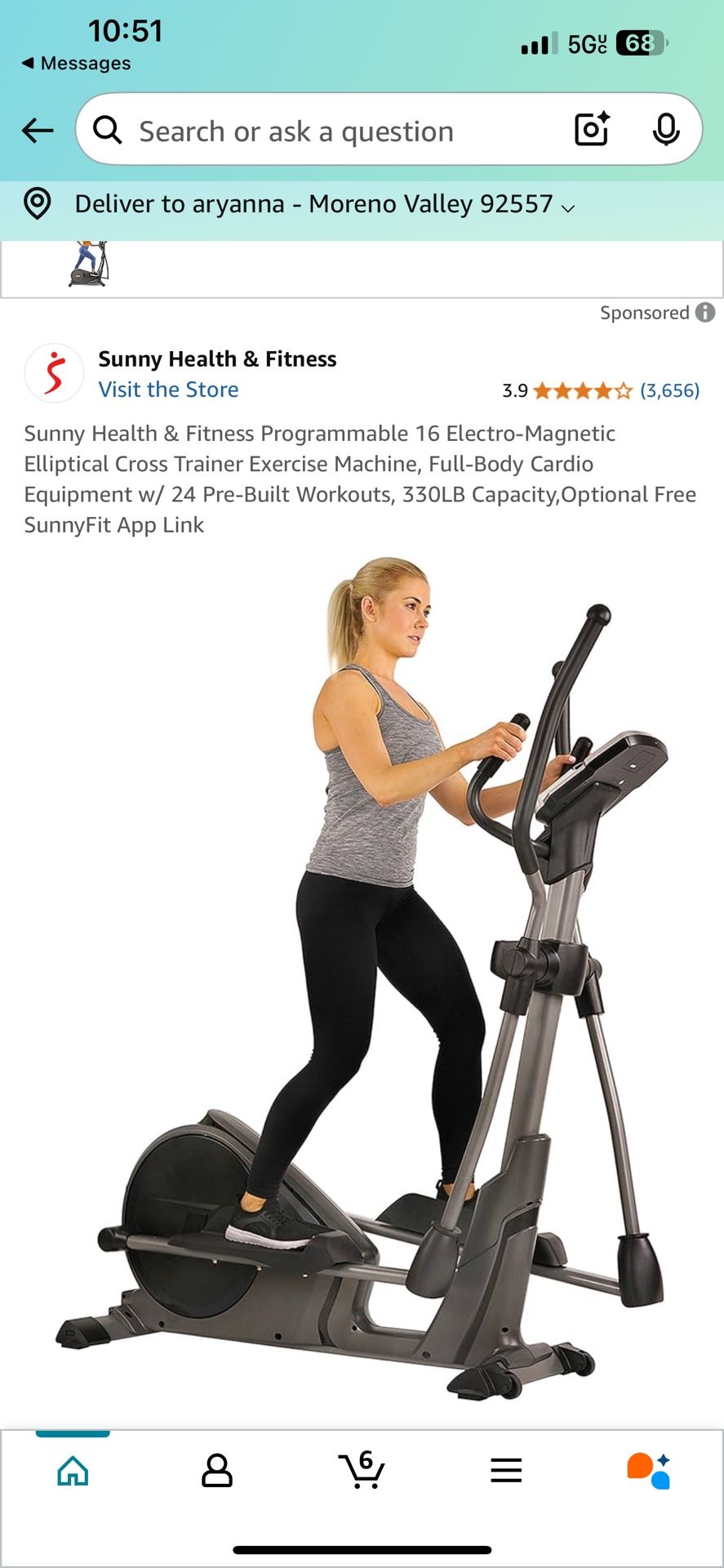 Elliptical Black And Silver