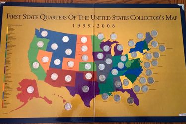 first state quarter of the United States collectors map