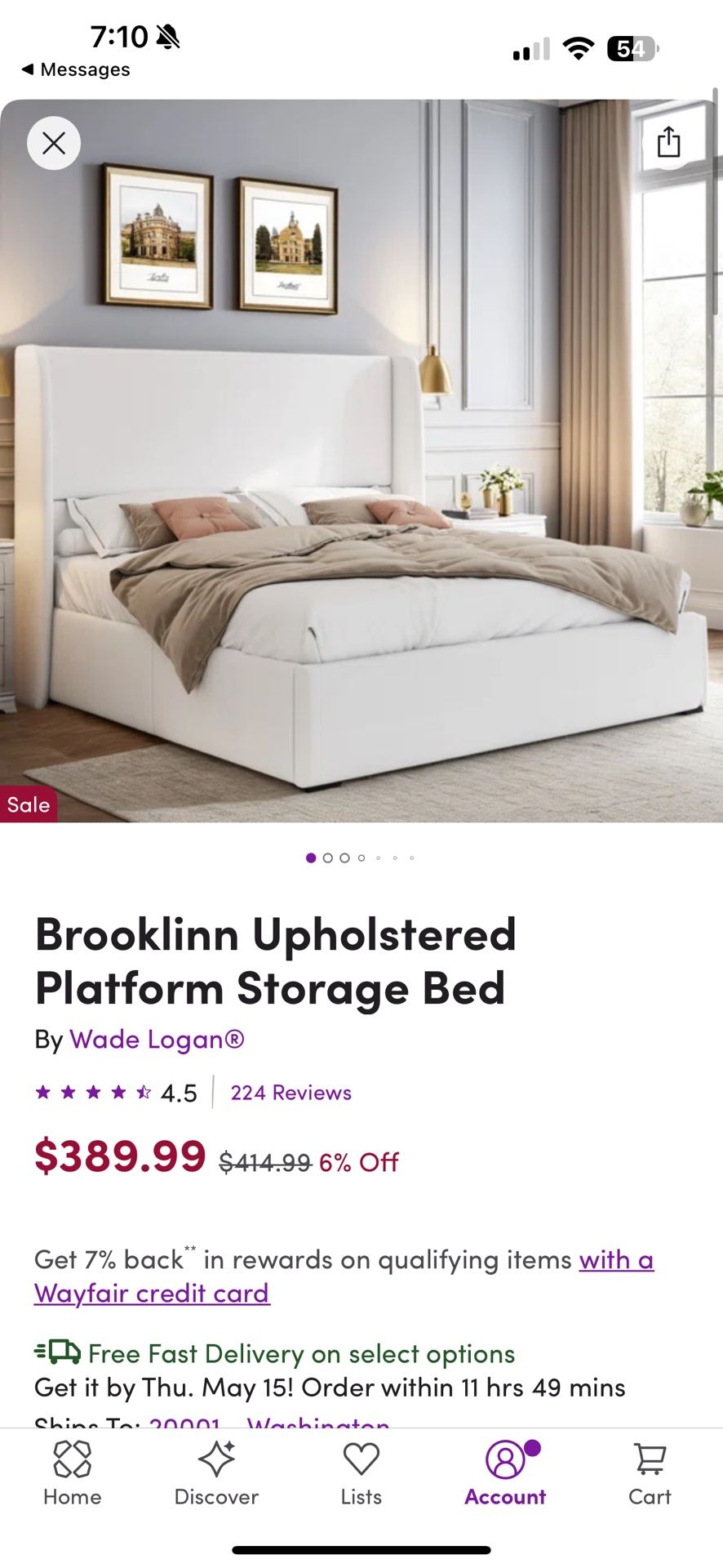 Brand New White Queen Size Bed frame