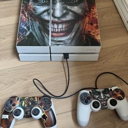 PS4 With Two Games And Two Controllers