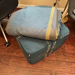Magnolia Brand Ottoman And Throw Blanket