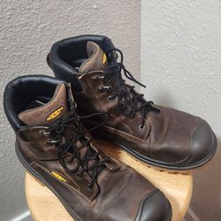Keen Men 6" Leather Work Boots-10.5 